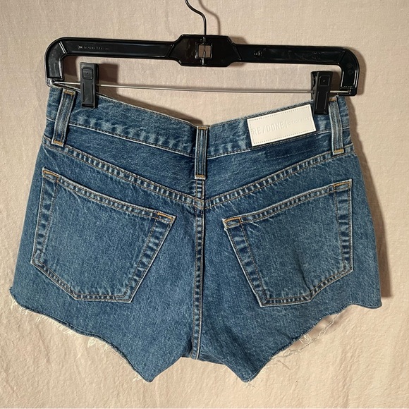Re/Done jean shorts size 27 cutoff button fly cotton summer boho - Picture 14 of 14